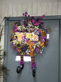 Welcome Witch's Deco Mesh Halloween Wreath – Handmade 30"